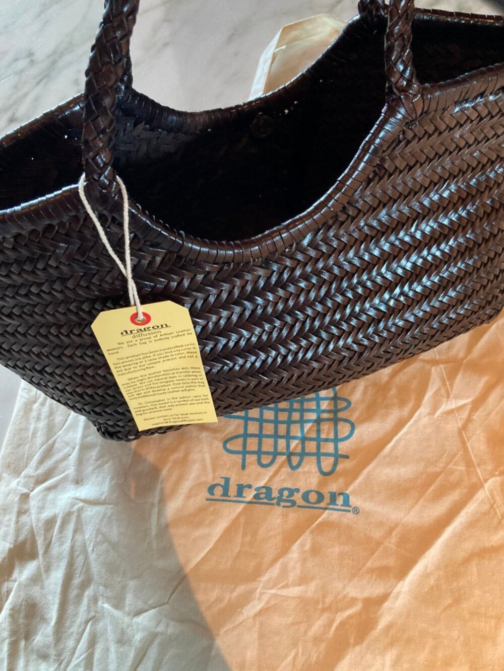 DRAGON DIFFUSION Nantucket basket Dark Brown - Picture 5 of 13